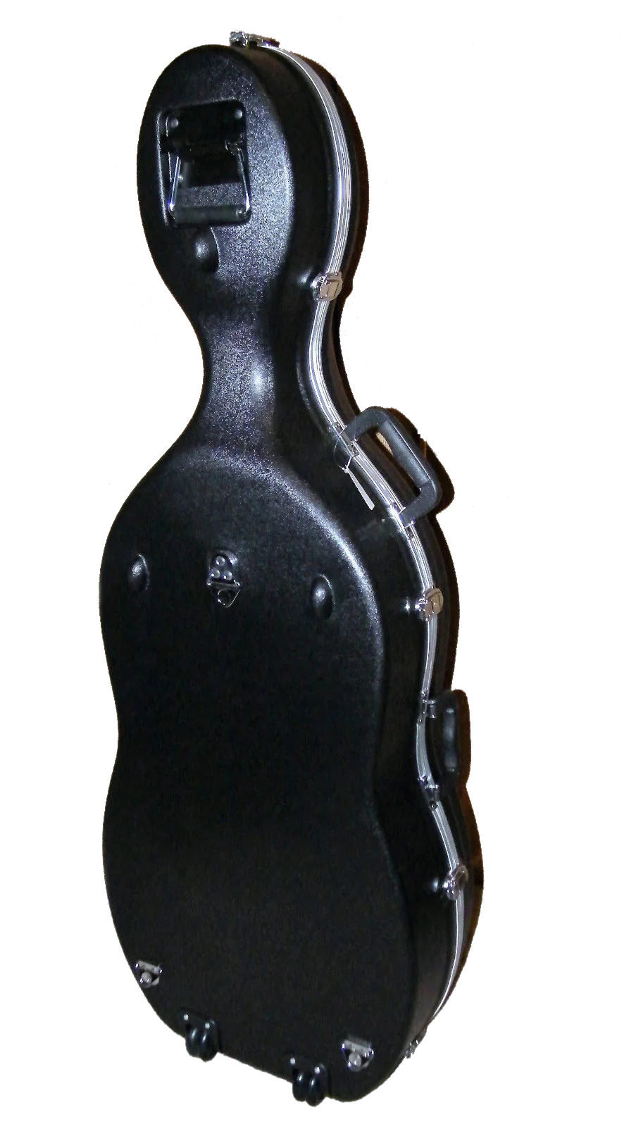 ABS Cello Case with Wheels 3/4-4/4 - Black - Image 3