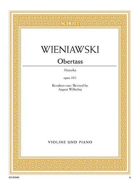 Wieniawski, Obertass Mazurka Op. 19 No. 1 for Violin and Piano (Schott) - Image 3